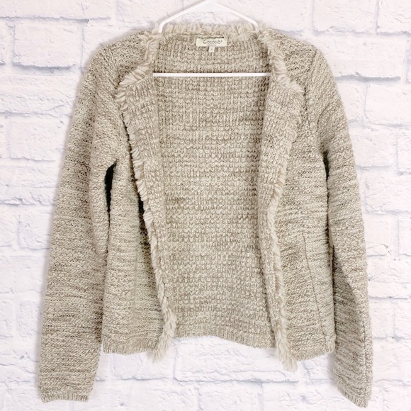Cocogio wool blend chunky open cardigan sweater small - Picture 1 of 7